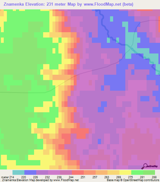 Znamenka,Russia Elevation Map