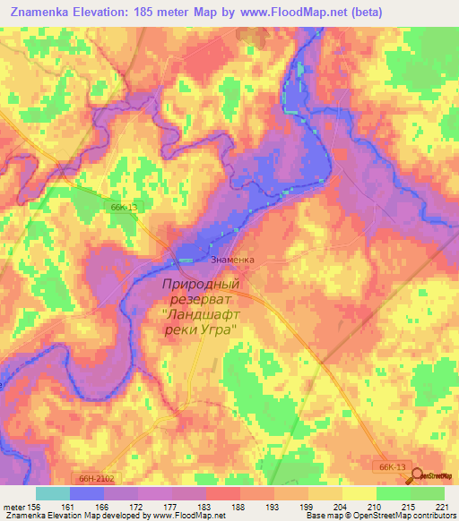 Znamenka,Russia Elevation Map