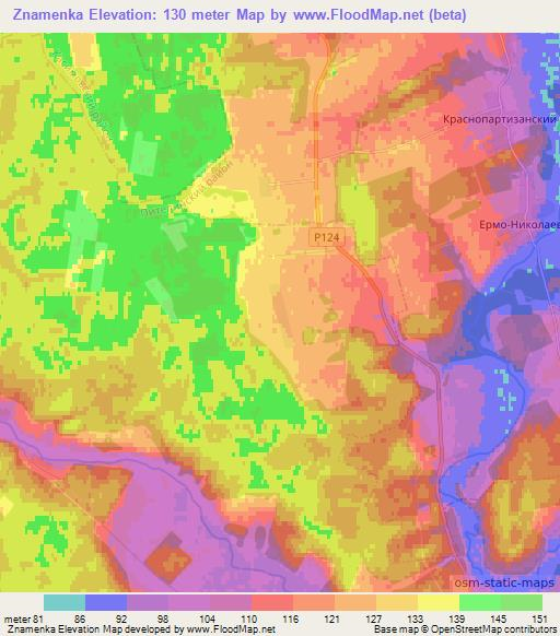 Znamenka,Russia Elevation Map