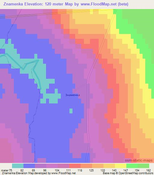 Znamenka,Russia Elevation Map