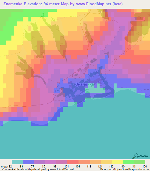 Znamenka,Russia Elevation Map