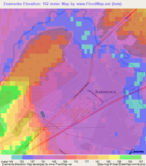 Znamenka,Russia Elevation Map