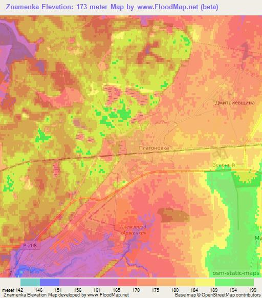 Znamenka,Russia Elevation Map