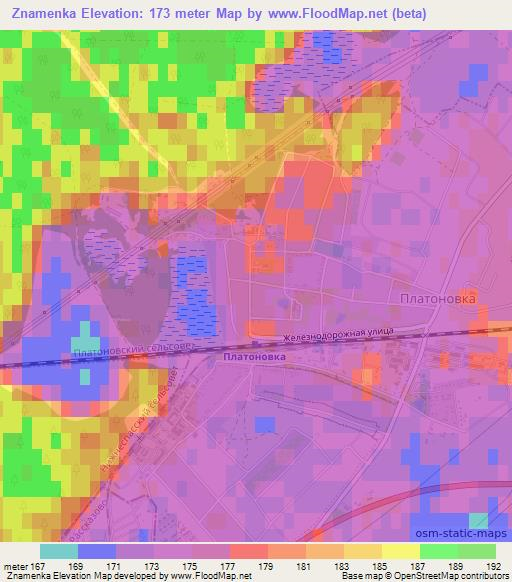 Znamenka,Russia Elevation Map