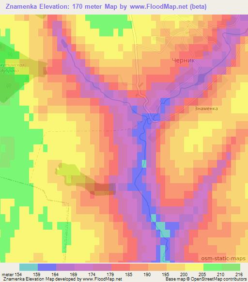 Znamenka,Russia Elevation Map