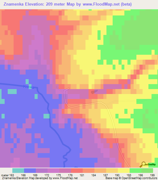 Znamenka,Russia Elevation Map