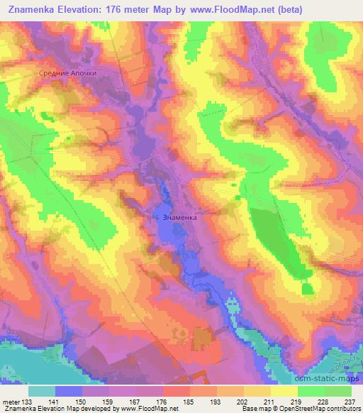 Znamenka,Russia Elevation Map