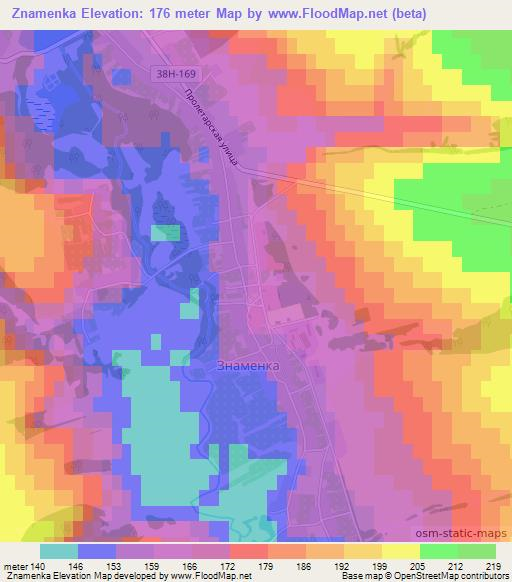 Znamenka,Russia Elevation Map