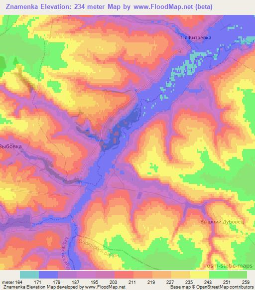 Znamenka,Russia Elevation Map