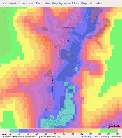 Znamenka,Russia Elevation Map