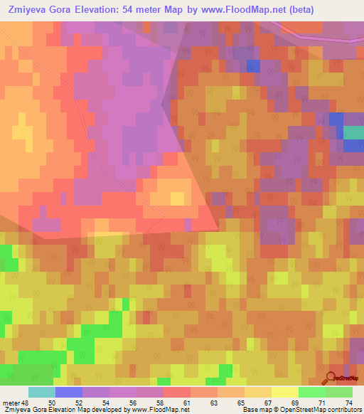 Zmiyeva Gora,Russia Elevation Map