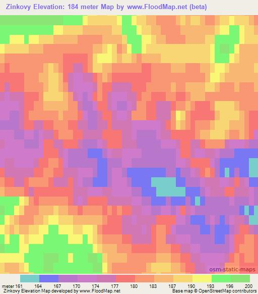 Zinkovy,Russia Elevation Map