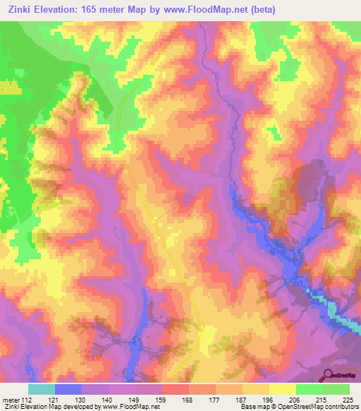 Zinki,Russia Elevation Map