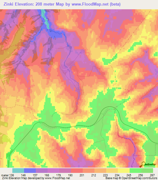 Zinki,Russia Elevation Map