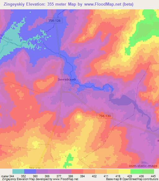 Zingeyskiy,Russia Elevation Map