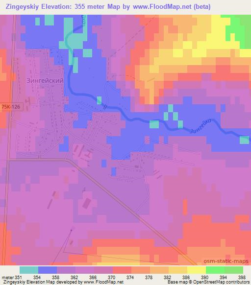 Zingeyskiy,Russia Elevation Map