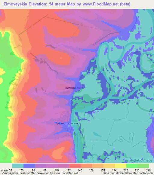 Zimoveyskiy,Russia Elevation Map