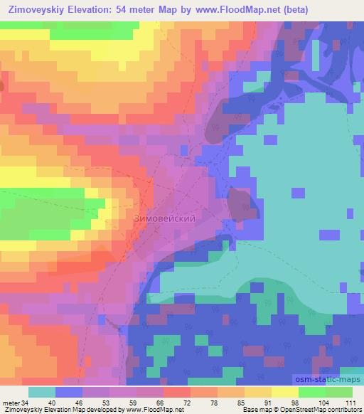 Zimoveyskiy,Russia Elevation Map