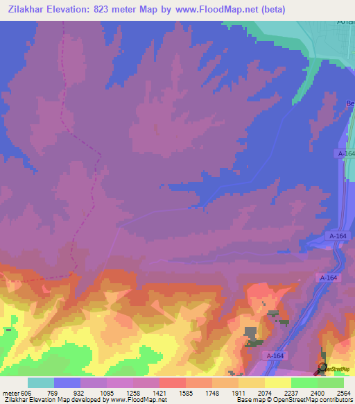 Zilakhar,Russia Elevation Map