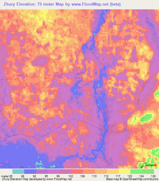 Zhury,Russia Elevation Map