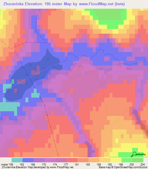 Zhuravinka,Russia Elevation Map