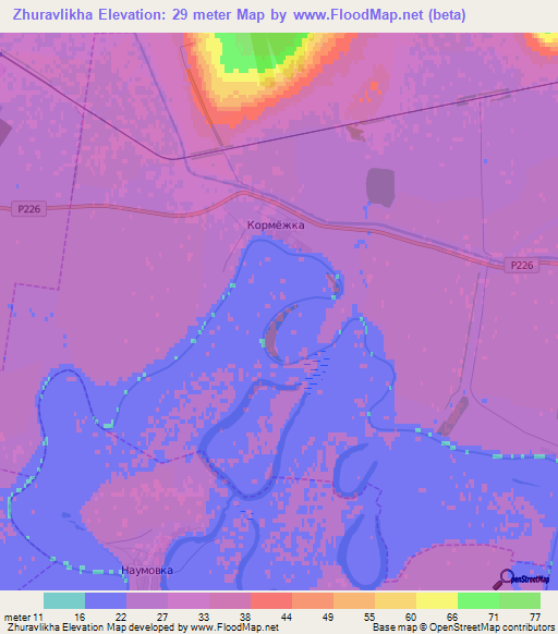 Zhuravlikha,Russia Elevation Map