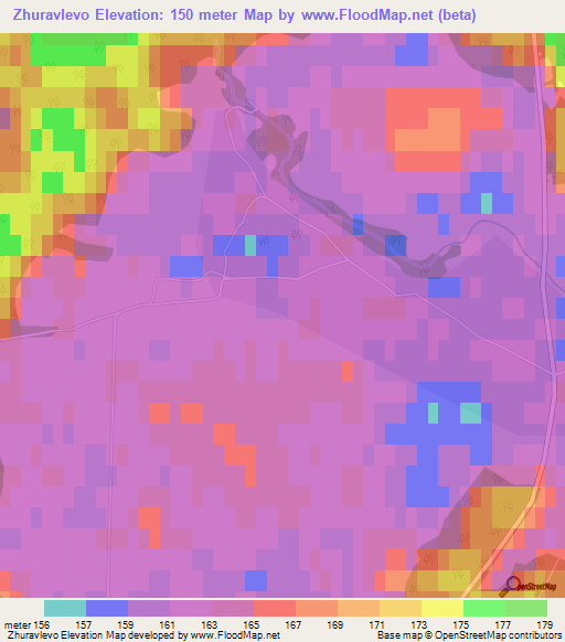 Zhuravlevo,Russia Elevation Map