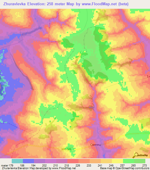 Zhuravlevka,Russia Elevation Map