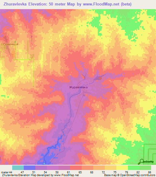 Zhuravlevka,Russia Elevation Map