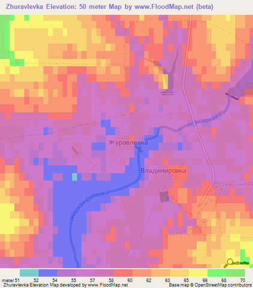 Zhuravlevka,Russia Elevation Map