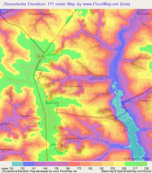 Zhuravlevka,Russia Elevation Map