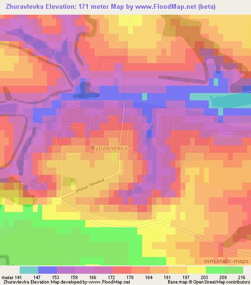 Zhuravlevka,Russia Elevation Map