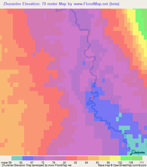 Zhuravlev,Russia Elevation Map