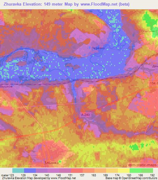 Zhuravka,Russia Elevation Map