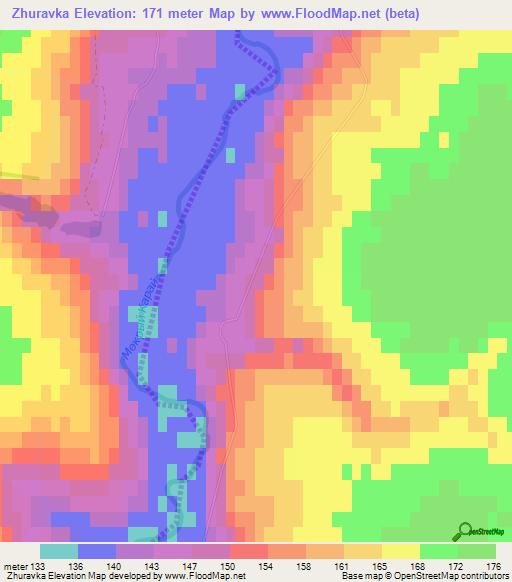 Zhuravka,Russia Elevation Map