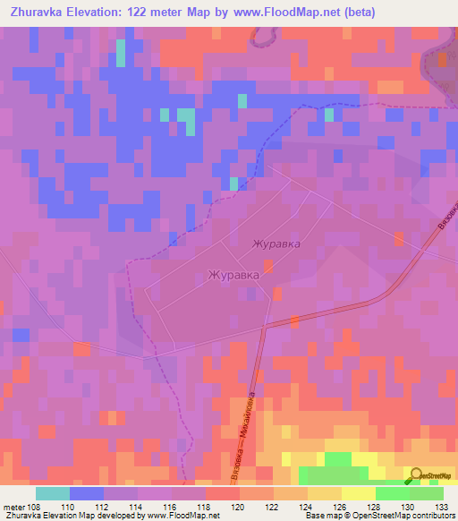 Zhuravka,Russia Elevation Map