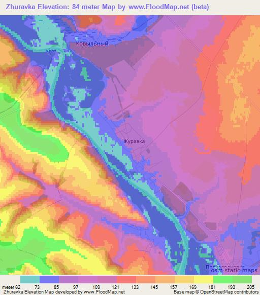 Zhuravka,Russia Elevation Map