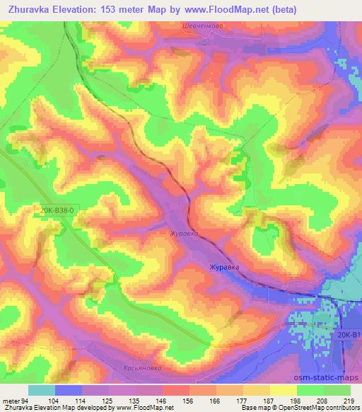 Zhuravka,Russia Elevation Map