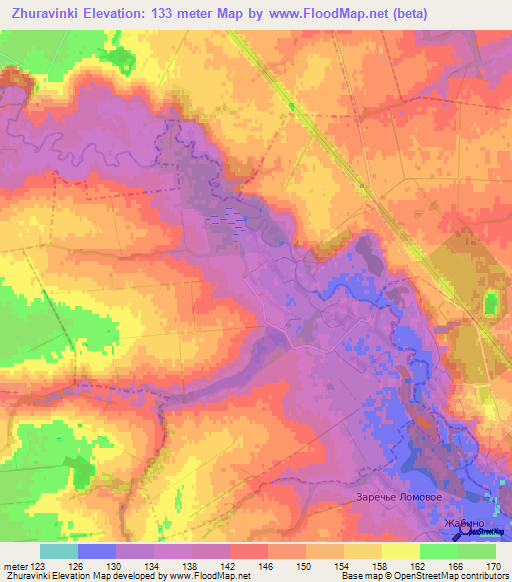 Zhuravinki,Russia Elevation Map