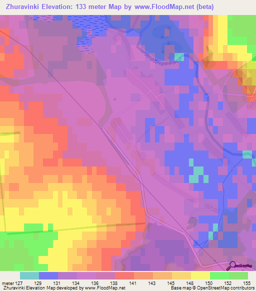 Zhuravinki,Russia Elevation Map