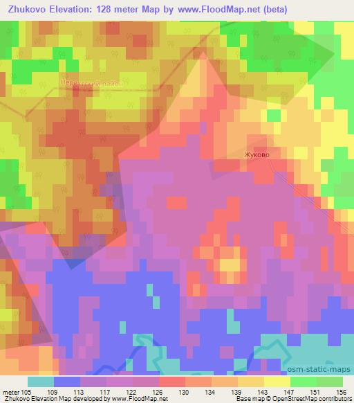 Zhukovo,Russia Elevation Map