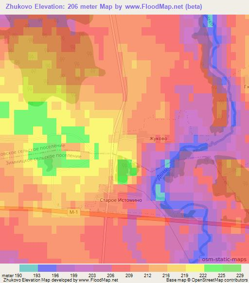 Zhukovo,Russia Elevation Map