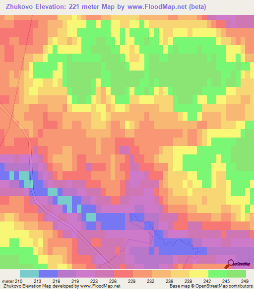 Zhukovo,Russia Elevation Map