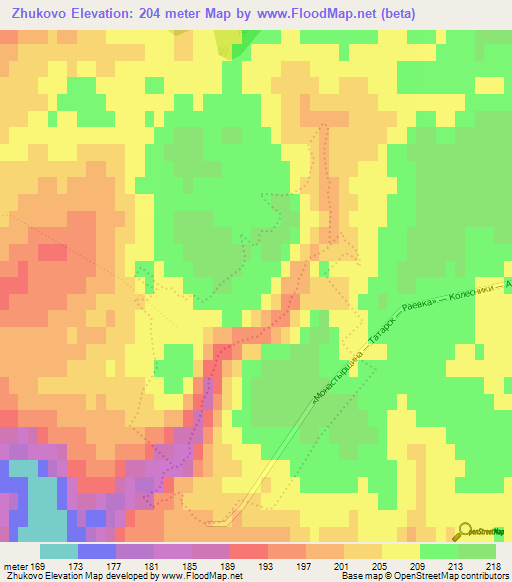 Zhukovo,Russia Elevation Map