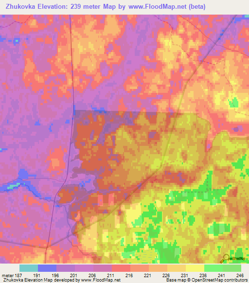 Zhukovka,Russia Elevation Map