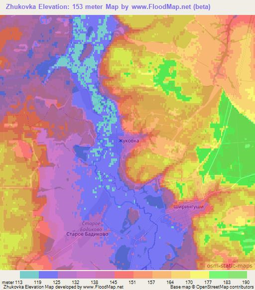 Zhukovka,Russia Elevation Map