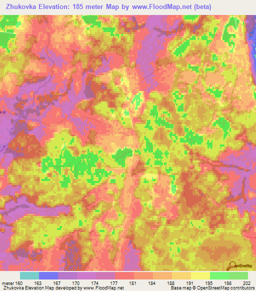 Zhukovka,Russia Elevation Map