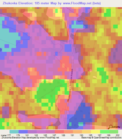 Zhukovka,Russia Elevation Map