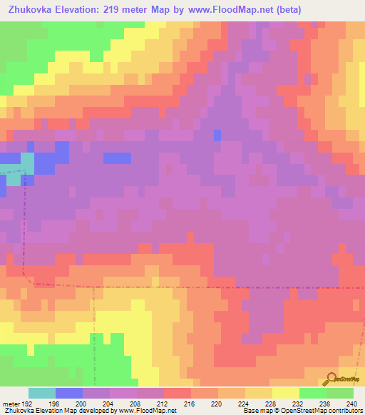 Zhukovka,Russia Elevation Map