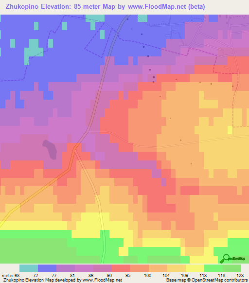 Zhukopino,Russia Elevation Map